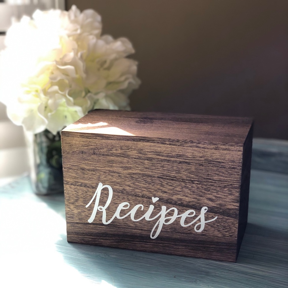 Custom Wooden Recipe Box